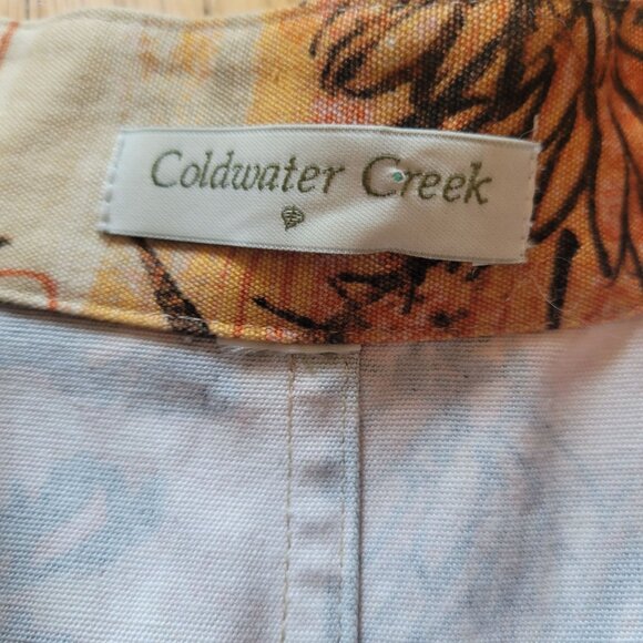 Coldwater Creek Womens Floral Print Lightweight Jacket With Mandarin Collar - XL - Picture 4 of 5